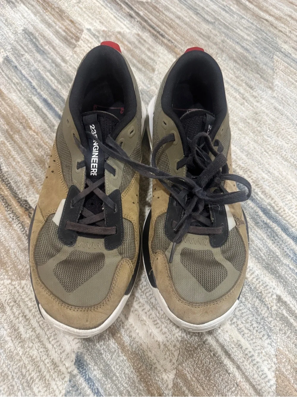 Size 12 Jordan Air 200E Olive Green Athletic Sneakers